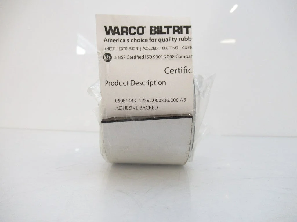 050E1443 Warco Biltrit Rubber Strip, Multiport Neoprene Adhesive-Back