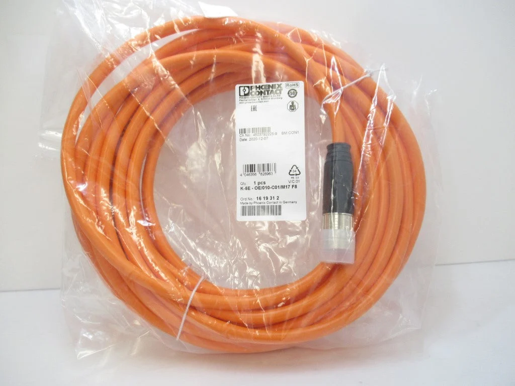 1619312 Phoenix Contact Cable Plug In Molded Plastic, Length: 10 M