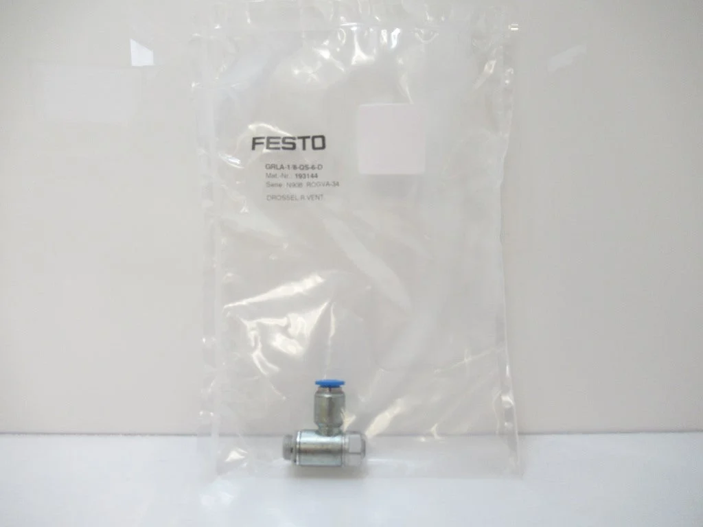 193144 GRLA-1/8-QS-6-D Festo One-Way Flow Control Valve Size 1/8