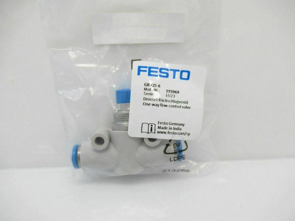 193969 GR-QS-6 Festo One-Way Flow Control Function
