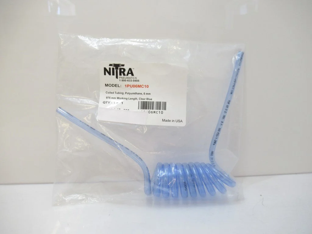1PU06MC10 Nitra Pneumatic Coiled Tubing, 6mm Outside 4mm Inside, 3.2FT