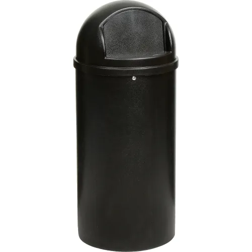 25 Gallon Rubbermaid Marshal Waste Receptacles - Black