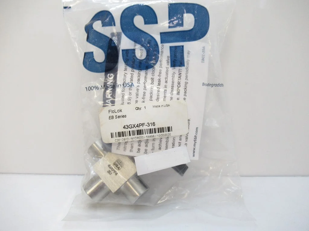43GX4PF-316 SSP Flolok Encapsulated 3-Way Ball Valves