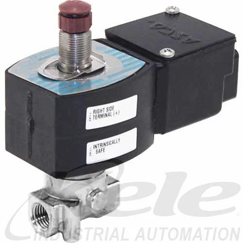 ASCO JPIS8314B301 3-WAY UNIV 1/4" Intrinsically Safe Solenoid Valve 24 VDC