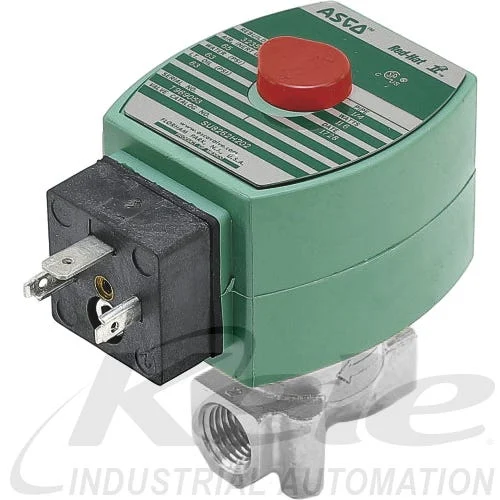 ASCO SU8262H182E 2-WAY N/C 1/4" Solenoid Valve, 24 VDC
