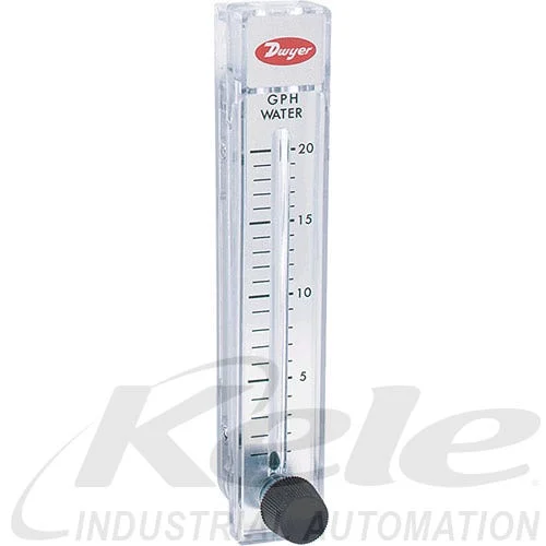 Dwyer RMB-53-SSV Polycarbonate Flowmeter 5" Scale: 10-100 SCFH Air