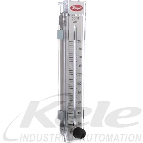 Dwyer RMC-143-SSV Polycarbonate Flowmeter 10" Scale: 0.4-4 GPM H2O