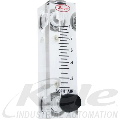 Dwyer VFA-2-SSV Acrylic Flowmeter 2" Scale: 0.2-2 SCFH Air