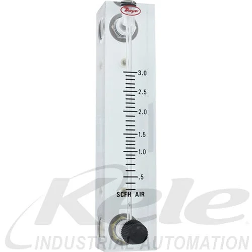 Dwyer VFB-91-BV Acrylic Flowmeter 4" Scale: 1-10 SCFH Air