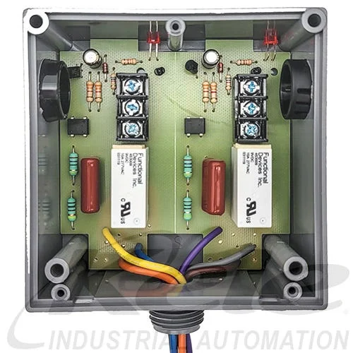 Functional Devices RIBTH2C 10-30 VAC/VDC or 208-277 VAC Enclosed T-Style Pilot Relay, 2 SPDT