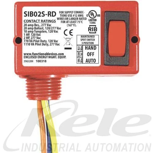 Functional Devices SIB02S-RD Power Control Switch, 20A SPDT
