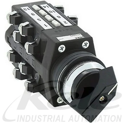 Idec ACSNO-354-YB-C3016 30mm Cam Selector Switch, 5-Pos, 45° Angle