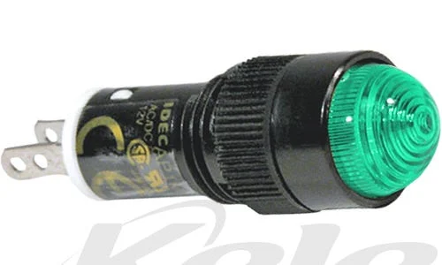 Idec AP1M222-G 10mm Mini Pilot Light, 24 VAC/VDC, Green LED