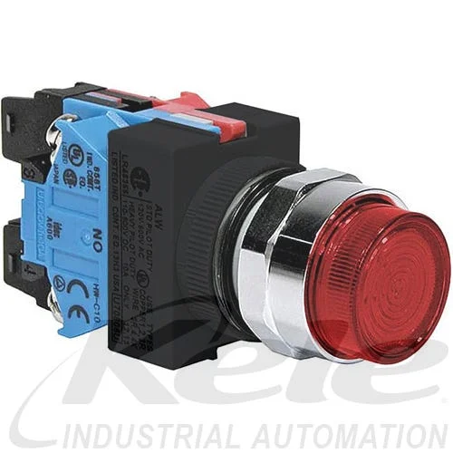 Idec ALW212611D-R 22mm LED Pushbutton, 1 N/O, 1 N/C