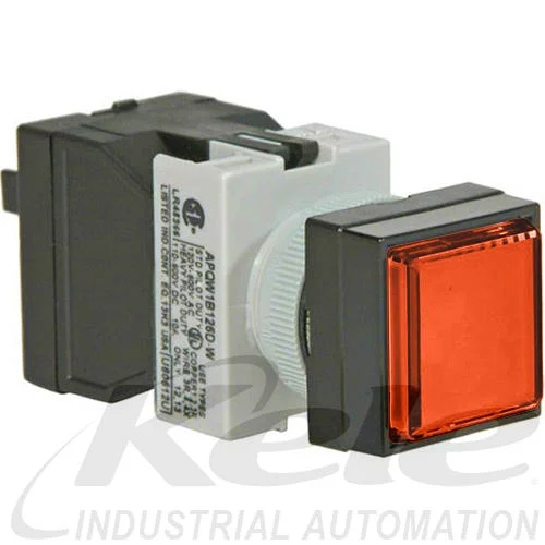 Idec APQW1B99D-R-24V 22mm Pilot Light, 24V Red LED