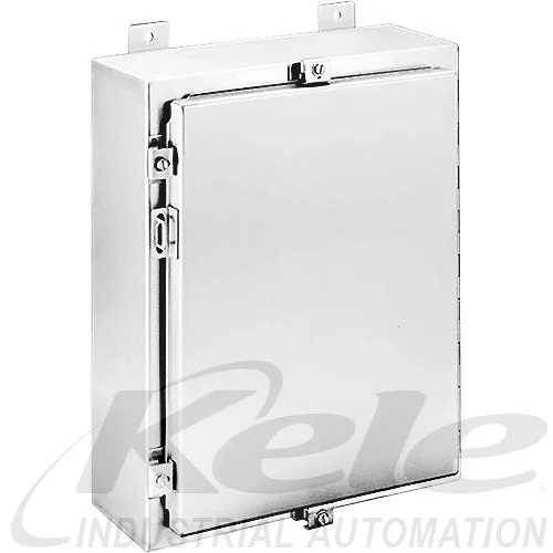 Hoffman A36H3612SSLP NEMA 4X 304SS Hinged Enclosure: 36"x36"x12" 3Pt Latch