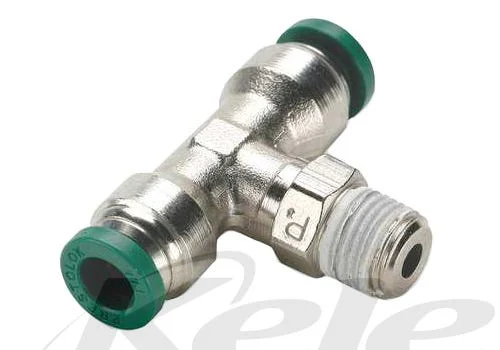 Parker W172PLP-4-4 PrestoLok Swivel Male Branch Tee: 1/4" x 1/4"