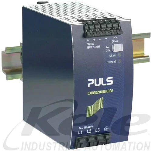 PULS QT20.241 Three-Phase Power Supply. 24V/20A/480W