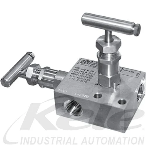 Hex HM591U3331412 Stainless Steel 2-Valve Manifold