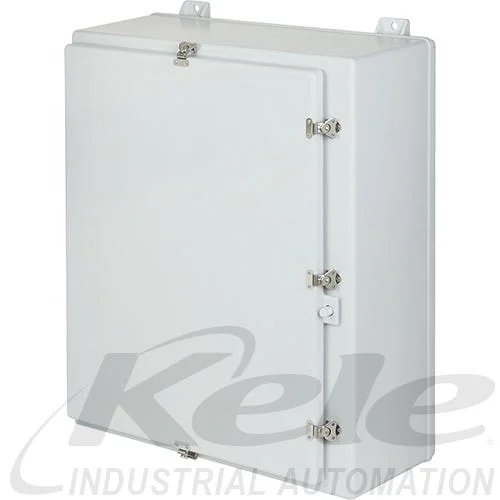 Stahlin N-HWT NEMA 4X Hinged Fiberglass Enclosures with Latch-Down Covers and Perforated Subpanels
