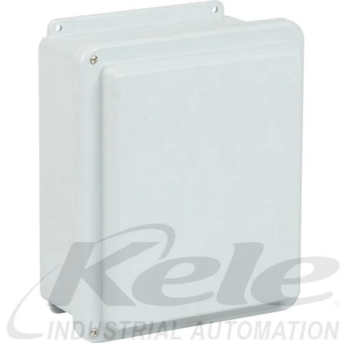 Stahlin RJ1008HW NEMA 4X Fiberglass Hinged Enclosure: 10"x8"x7"