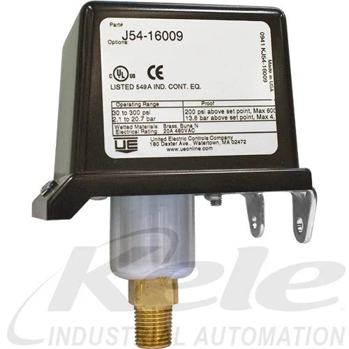 UE J54-156 Pressure Switch: 0 to 100 PSI
