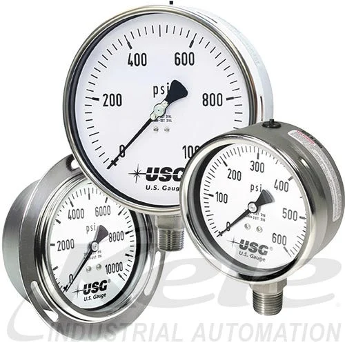 Ametek US Gauge 656 Stainless Steel Industrial Pressure Gauge