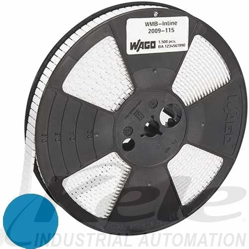 WAGO 2009-115/000-006 Blue WMB Inline Snap-On Terminal Block Markers [51206353]