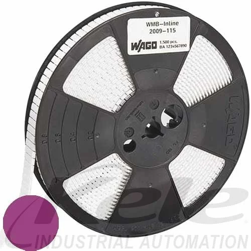 WAGO 2009-115/000-024 Violet Inline Snap-On Terminal Block Markers [60249864]