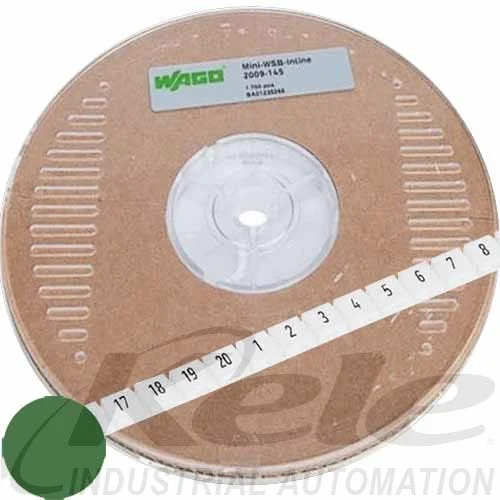 WAGO 2009-145/000-023 Green Mini-WSB Inline Snap-On Terminal Block Markers [60249779]