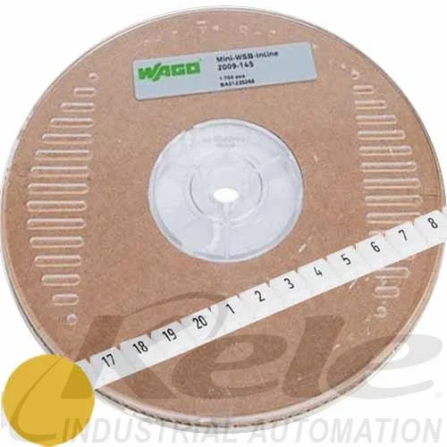 WAGO 2009-145/000-002 Yellow Mini-WSB Inline Snap-On Terminal Block Markers [60249780]