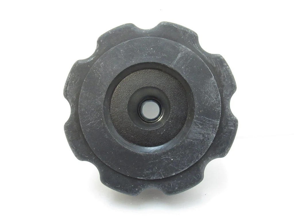 5532T35 Comfort-Grip Ribbed Plastic Knob with Threaded Through Hole