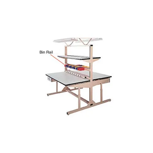 60"L Bin Rail for Flexline Workstation