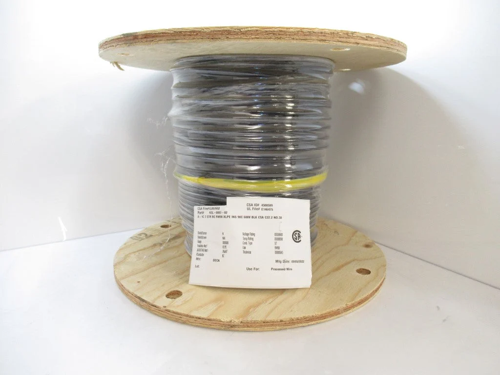 6CL-0807-02 One Conductor, 7 Core, 8" RW90, 600V, Black