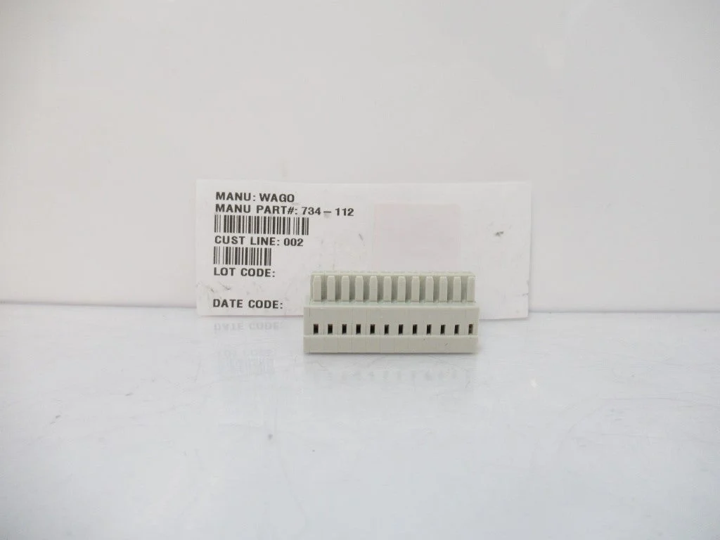734-112 Wago Pluggable Terminal Block, 12 Positions, 28 AWG To 14 AWG