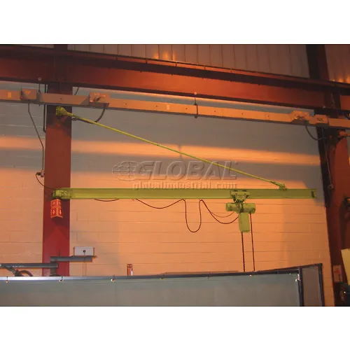 Abell-Howe® Top-Braced Wall Mounted Jib Crane WMC212 2000 Lb Cap 12' Span w/ 200° Rotation