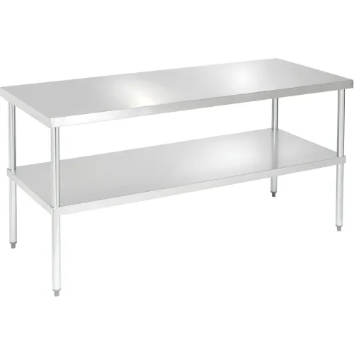 Aero Manufacturing 430 Stainless Steel Table, 48 x 30", Undershelf, 16 Gauge