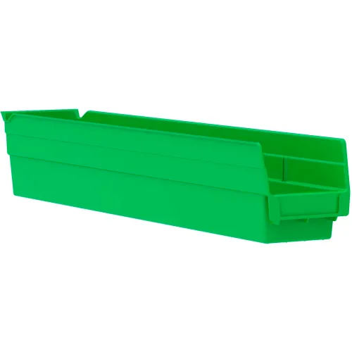 Akro-Mils Plastic Nesting Storage Shelf Bin 30124 - 4-1/8"W x 23-5/8"L x 4"H Yellow - Pkg Qty 12