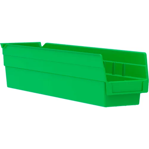 Akro-Mils Plastic Nesting Storage Shelf Bin 30128 - 4-1/8"W x 17-7/8"L x 4"H Red - Pkg Qty 12