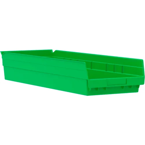 Akro-Mils Plastic Nesting Storage Shelf Bin 30184 - 8-3/8"W x 23-5/8"L x 4"H Blue - Pkg Qty 6