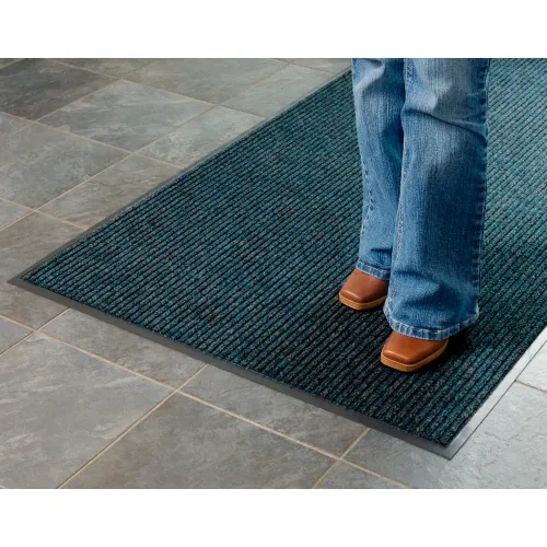Apache Mills Brush & Clean™ Entrance Mat 3/8" Thick 3' x 4' Navy Blue