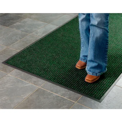 Apache Mills Brush & Clean™ Entrance Mat 3/8" Thick 3' x 5' Hunter Green