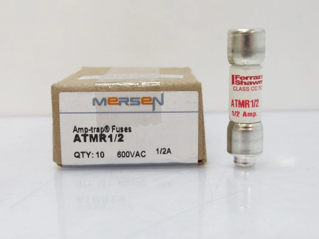 ATMR1/2 Mersen Amp-Trap Fuses, 600V AC/DC, 1/2 A, Class CC