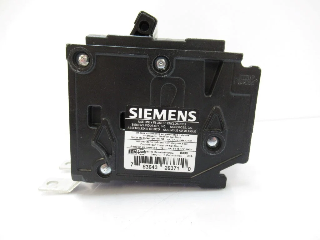 B330 Siemens Type BL Circuit Breaker, 240V, 30A, 3-Pole, 10kA