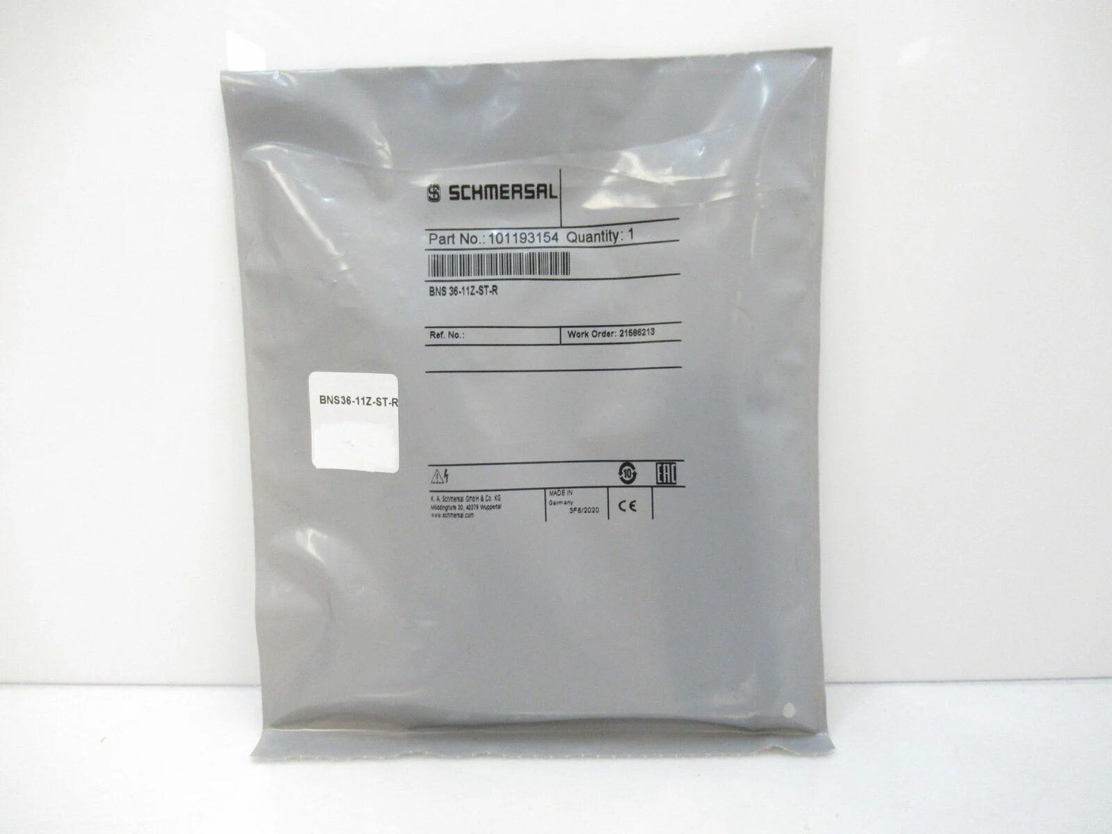 BNS 36-11Z-ST-R 101193154 Schmersal Coded Magnetic Safety Sensor