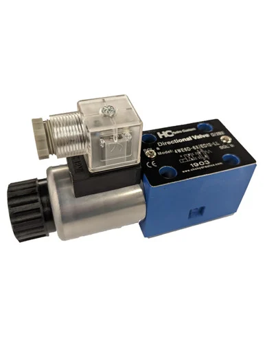 Cetop D03 (ISO NG6) Solenoid OperatedDirectional Valves: 24 VDC DIN, 4-way 2-Position, Spring Return
