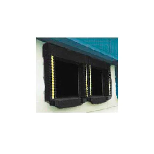 Chalfant Black Dock Door Seal Model 131 Heavy Duty 40 Ounce 8'W x 10'H with HD Wear Pleats