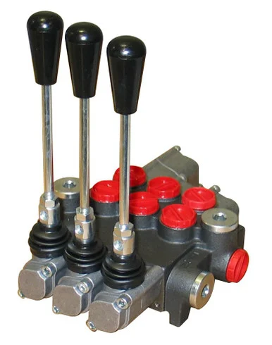 Directional Control Valve, 30 GPM, 4 Way 3 Pos, 3 Spool, Tandem Center