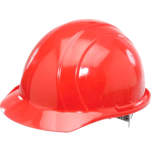 ERB® Americana® Cap Safety Helmet, 4-Point Slide-Lock Suspension, Red