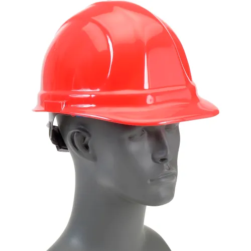 ERB® Omega II® Hard Hat, 6-Point Mega Ratchet® Suspension, Red